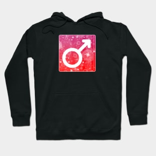 Mars Planet Symbol Square Monogram Hoodie